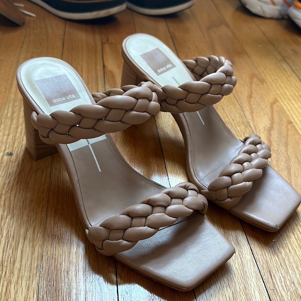 Nude Dolce Vita braided heels